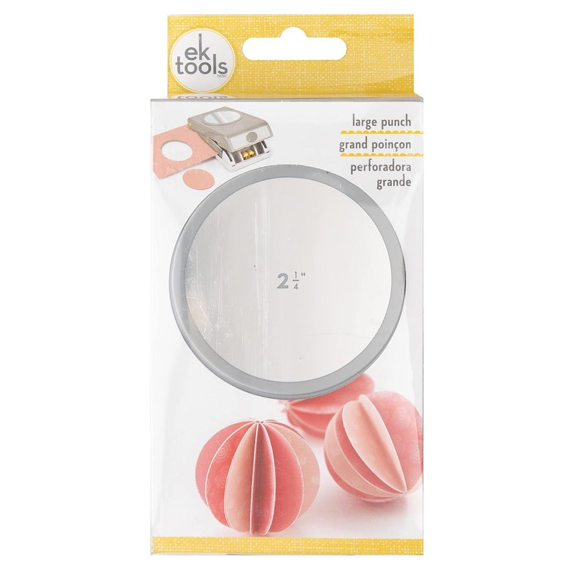 EK Tools مثقاب دائري كبير للحرف اليدوية، 2.25 بوصة، فضي، مع قفل أمان، لإنشاء دوائر مثالية لبطاقات الهدايا، والتدوين، وعلامات الهدايا، والدعوات، والزينة، والمزيد - Image 2